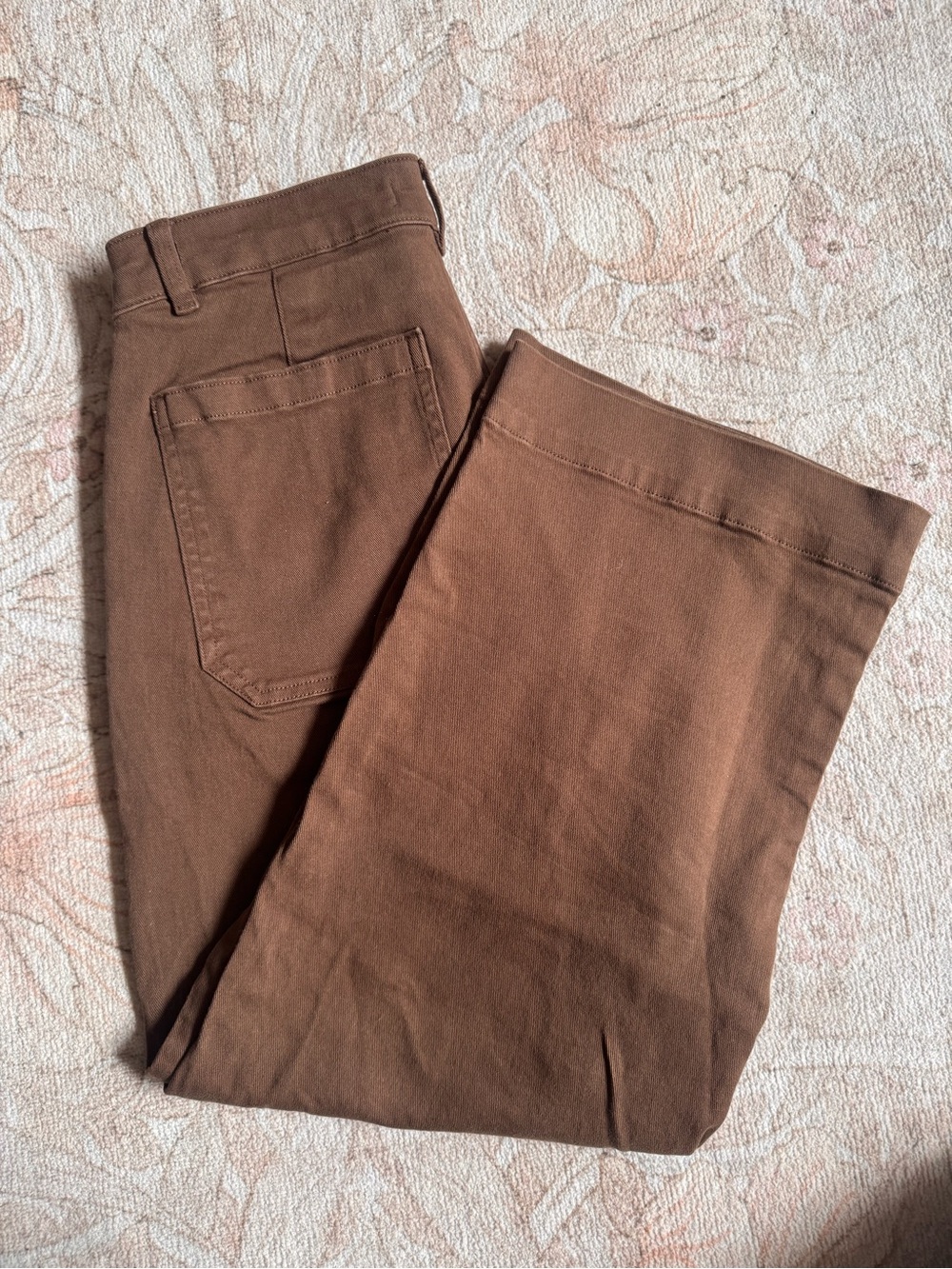 Everlane Brown Twill Crop Wide Leg (6R)